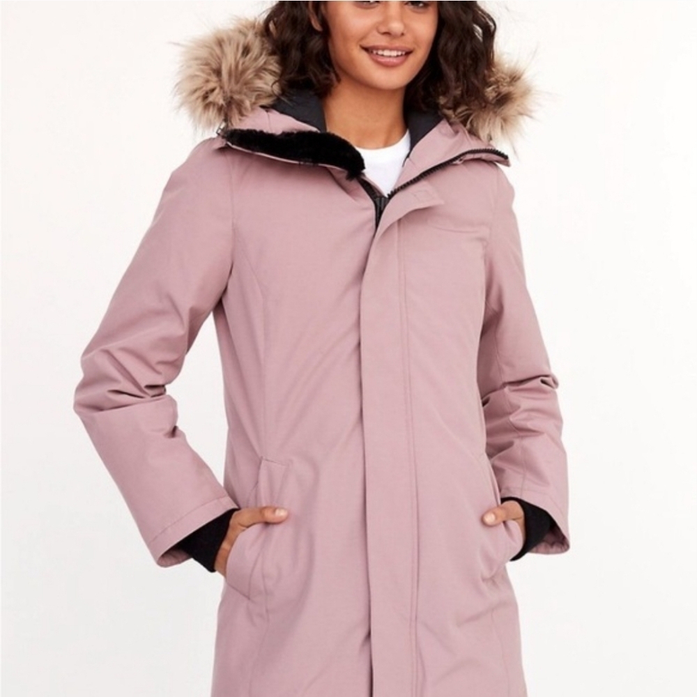 Aritzia TNA Haven Parka Pink Size XS, premium goose down